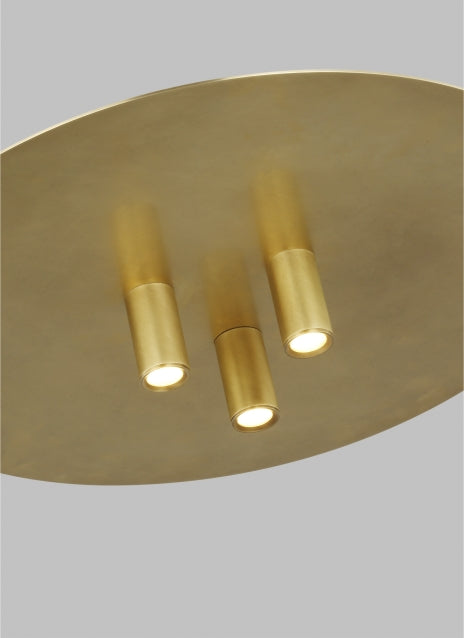 Ponte 16 Flush Mount Brass Or Black LED Ceiling Light by Visual & Comfort & Co