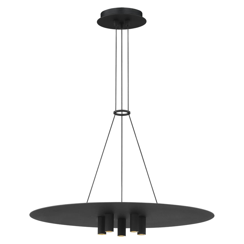 Visual Comfort Ponte 22 Inch Brass Led Pendant Light Modern Home Office Nightshade Black