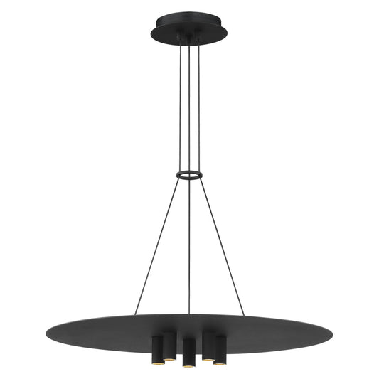 Visual Comfort Ponte 22 Inch Brass Led Pendant Light Modern Home Office Nightshade Black
