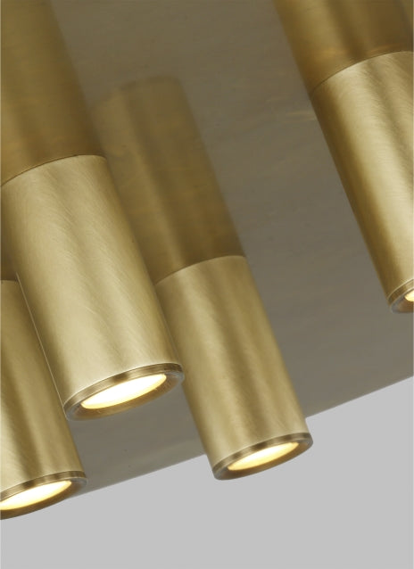 Visual Comfort Ponte 22 Inch Brass Led Pendant Light Modern Home Office 