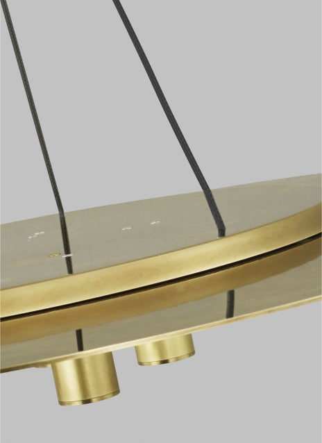 Visual Comfort Ponte 22 Inch Brass Led Pendant Light Modern Home Office 