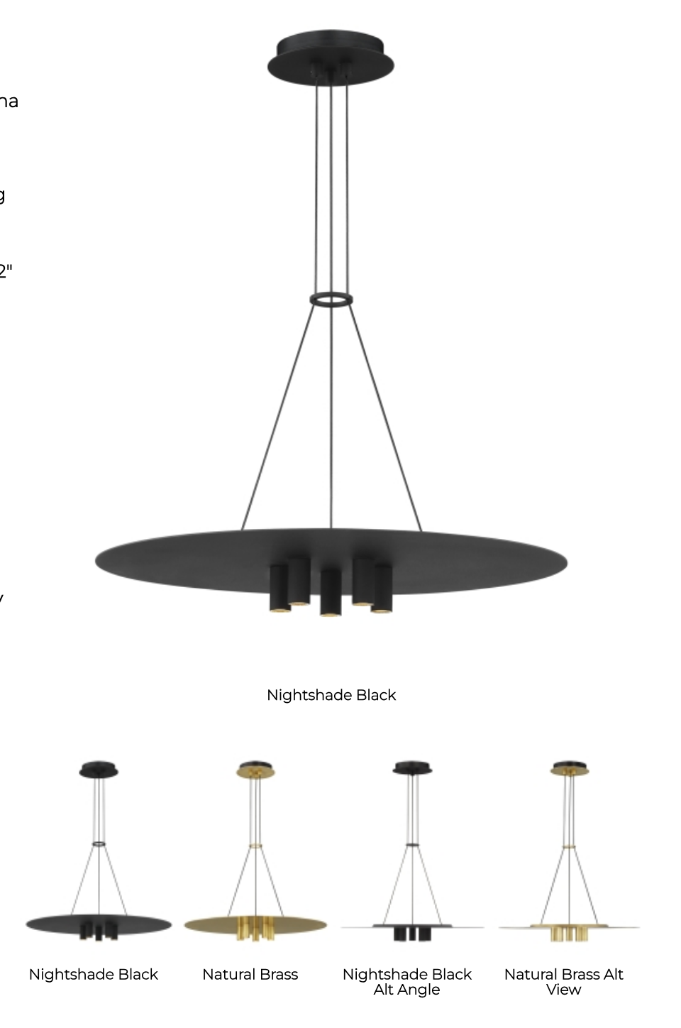 Visual Comfort Ponte 22 Inch Brass Led Pendant Light Modern Home Office 