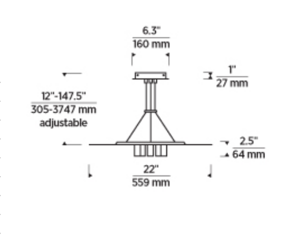 Visual Comfort Ponte 22 Inch Brass Led Pendant Light Modern Home Office 