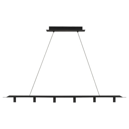 Visual Comfort Ponte 50 Linear Chandelier Modern Led Lighting Nightshade Black
