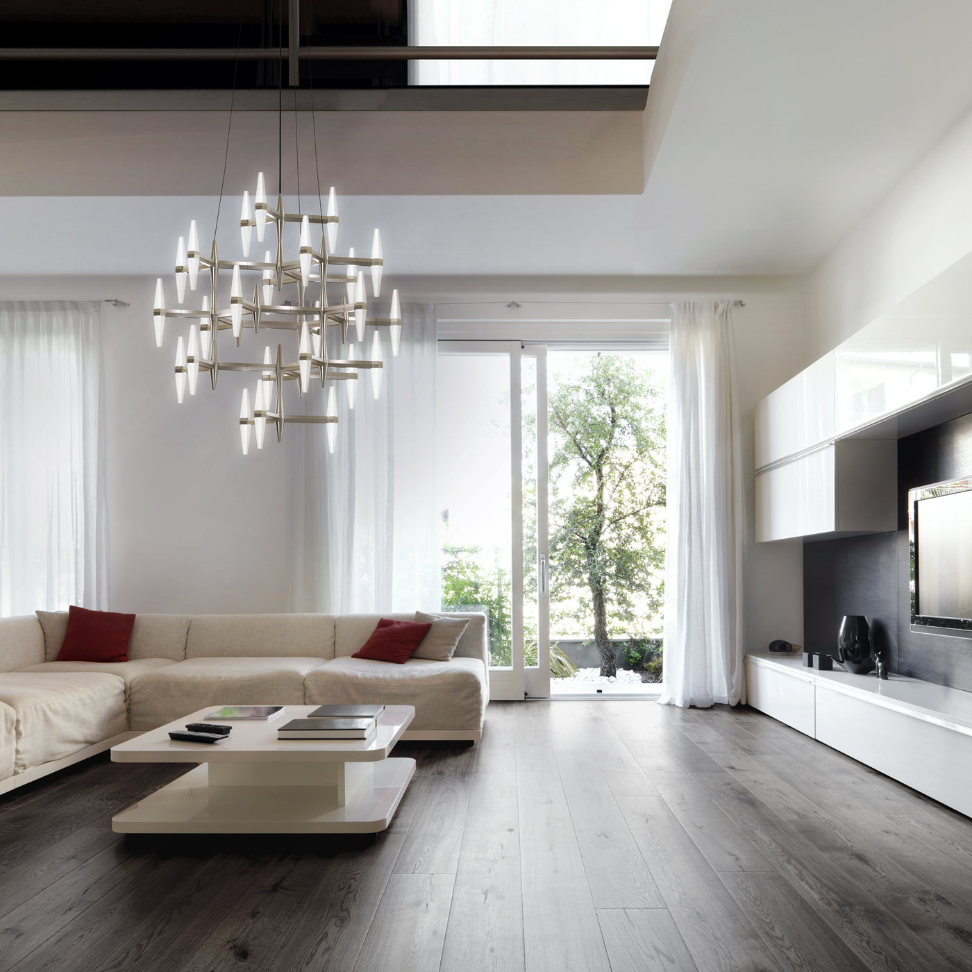 BlackJack Lighting Prism Multi Tier Chandelier