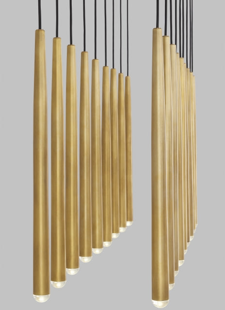 Visual Comfort Pylon 18 Light Chandelier Nightshade Black