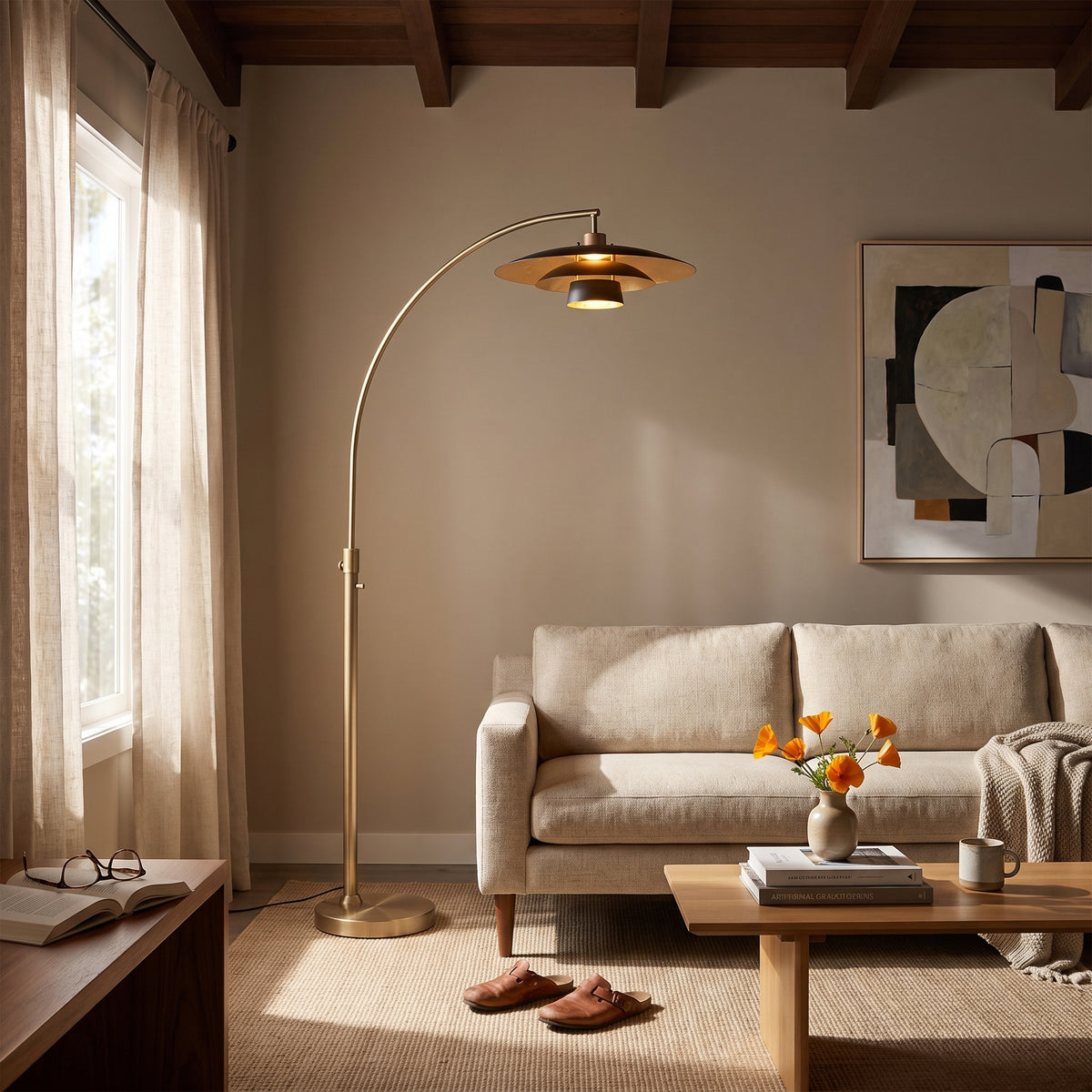 Rancho Mirage 75"H Chairside Arc Lamp by Nova of California – view 2
