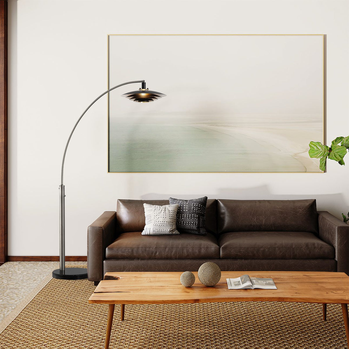 Rancho Mirage 1-Light Arc Floor Lamp, 86" by Nova of California – view 3