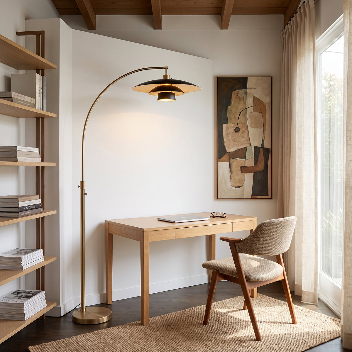 Rancho Mirage 75"H Chairside Arc Lamp by Nova of California – view 3
