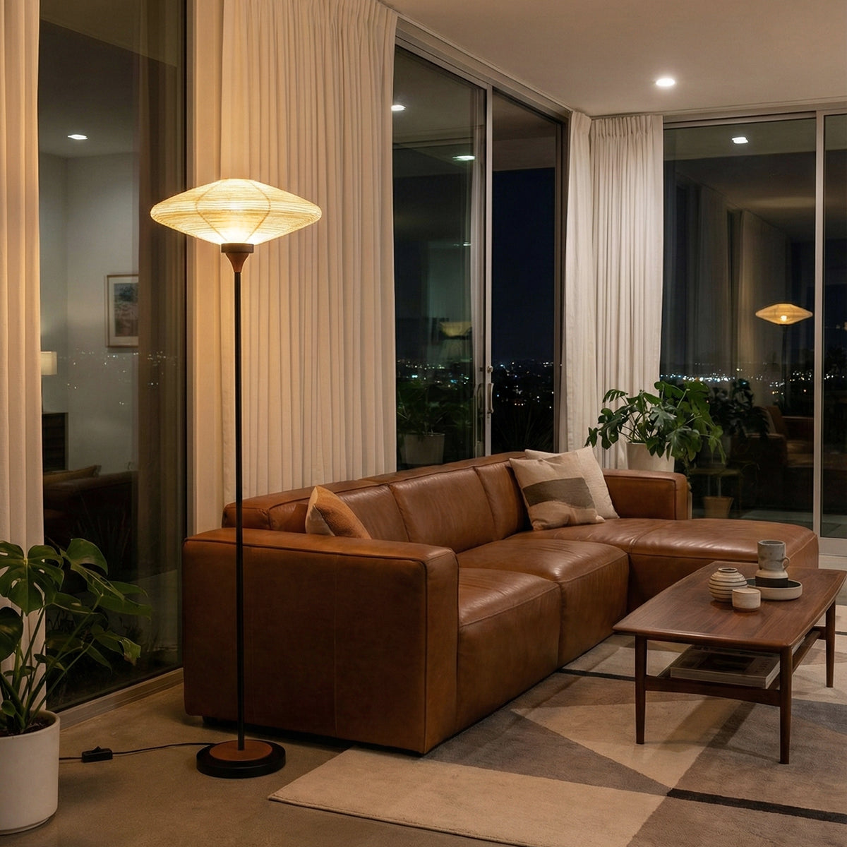 Roswell Torchiere Floor Lamp by Nova of California – view 3