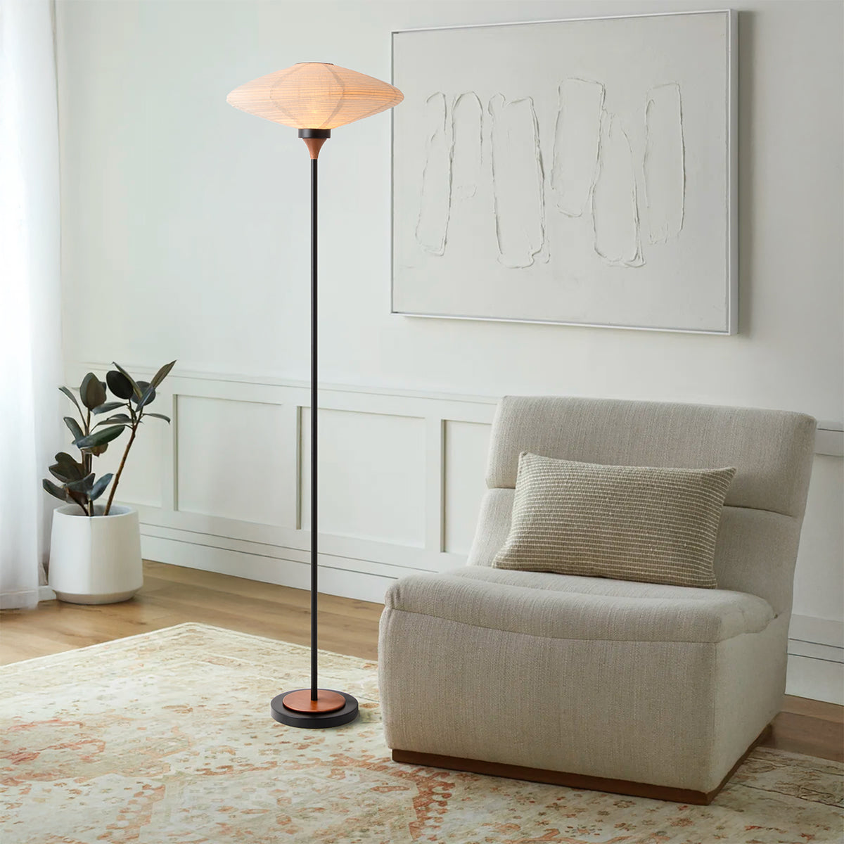 Roswell Torchiere Floor Lamp by Nova of California – view 6