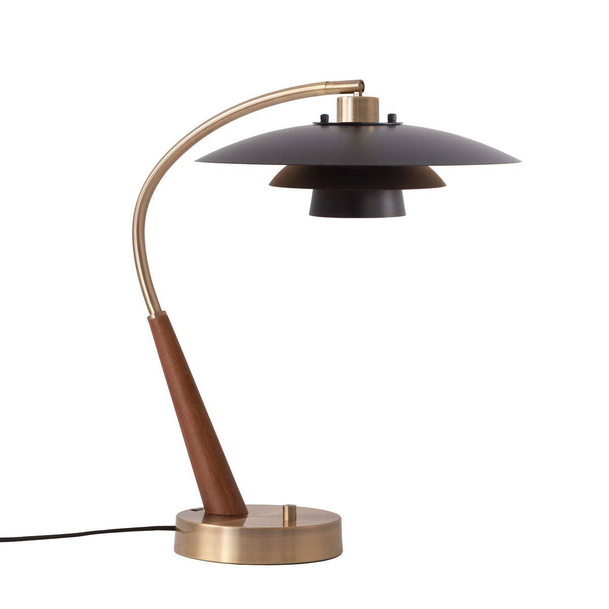 Rancho Mirage Boomerang Table Lamp by Nova of California, Matte Black/Gold – view 2