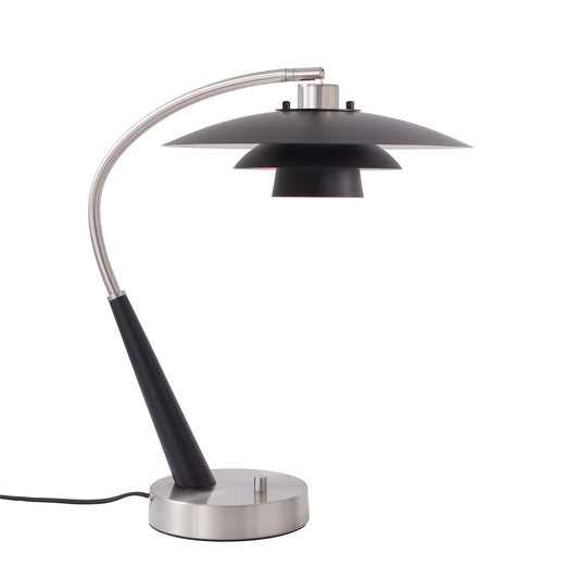 Rancho Mirage Boomerang Table Lamp by Nova of California, Matte Black/Silver – view 1