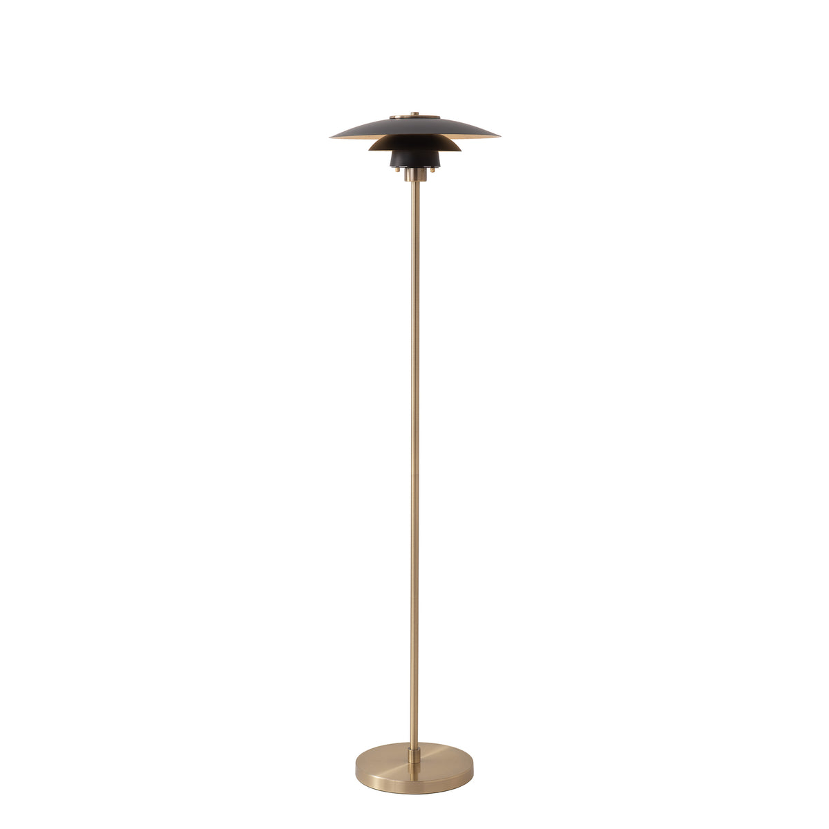 Rancho Mirage Slimline Floor Lamp by Nova of California, Matte Black/Gold – view 1