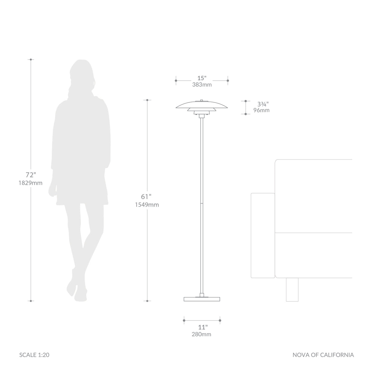 Rancho Mirage Slimline Floor Lamp by Nova of California – view 6