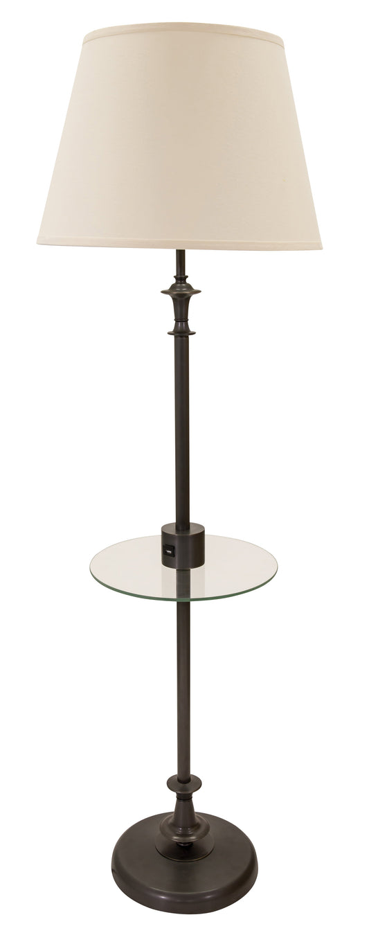 House of Troy Randolph 57" Floor Lamp with Table and USB Port in Oil Rubbed Bronze