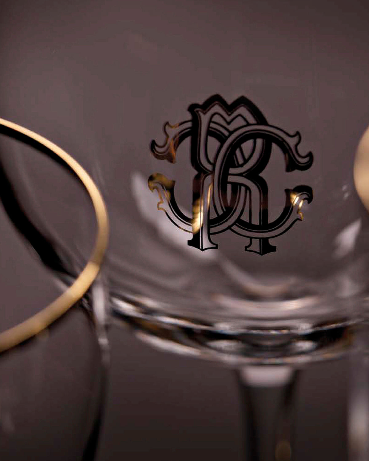 Roberto Cavalli Home New Monogram Gold water goblet – photo 3