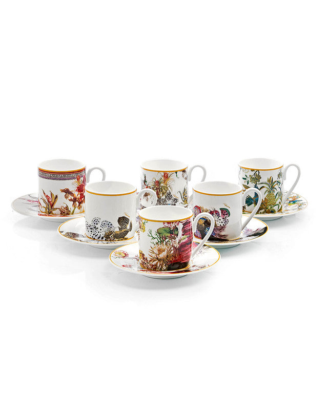 Roberto Cavalli Home Flowers coffee cups & saucers