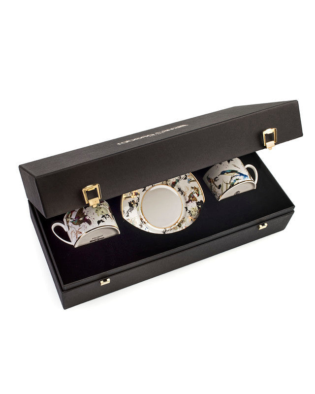 Roberto Cavalli Home Garden's Birds tea cups & saucers