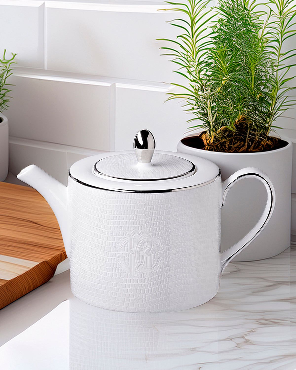 Roberto Cavalli Home Lizard Platinum tea or coffee pot – photo 3