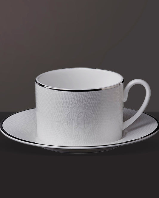 Roberto Cavalli Home Lizard Platinum tea cups & saucers – photo 2