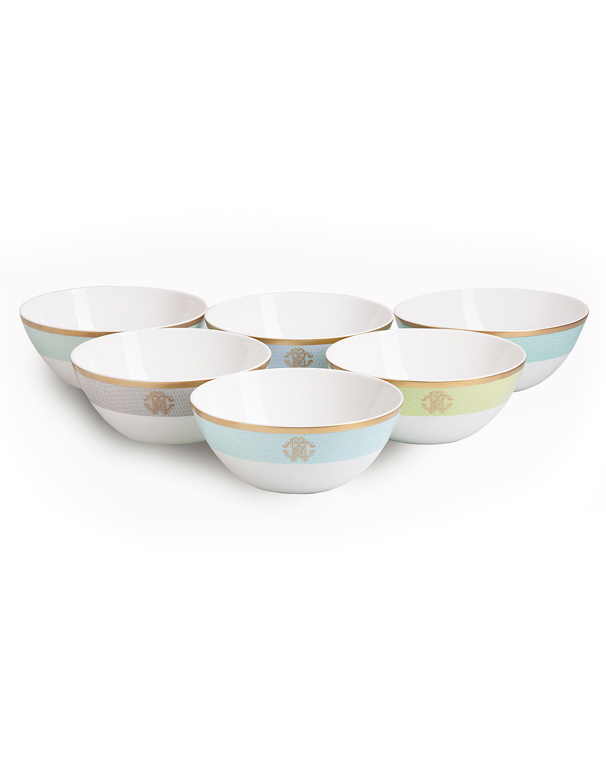 Roberto Cavalli Home Lizzard Sunrise soup bowls