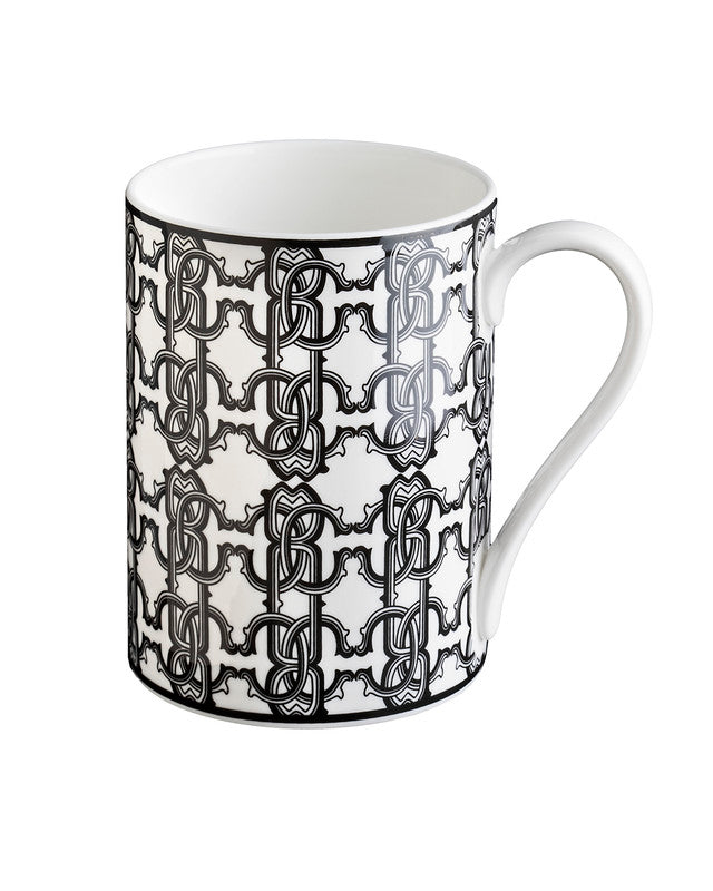 Roberto Cavalli Home Monogram Black mug