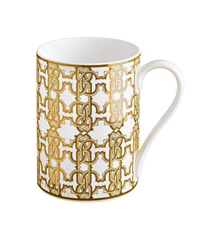 Roberto Cavalli Home Monogram Gold mug