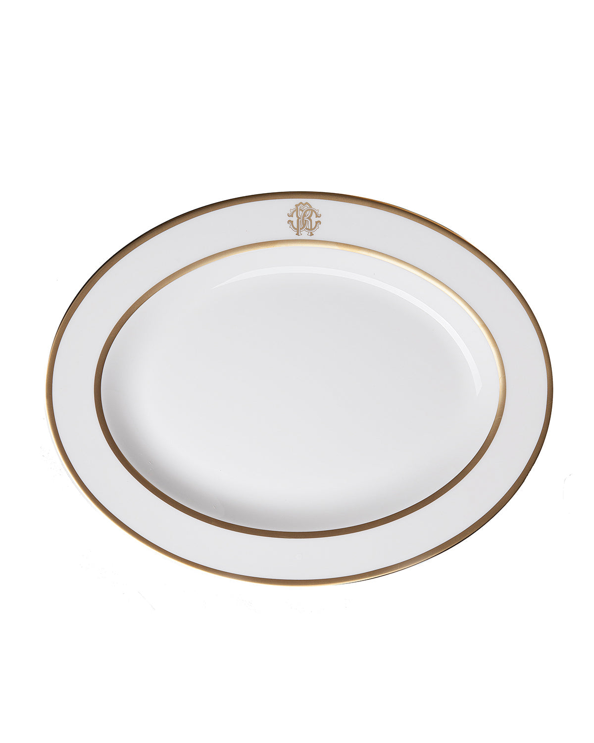 Roberto Cavalli Home Silk Gold oval dish