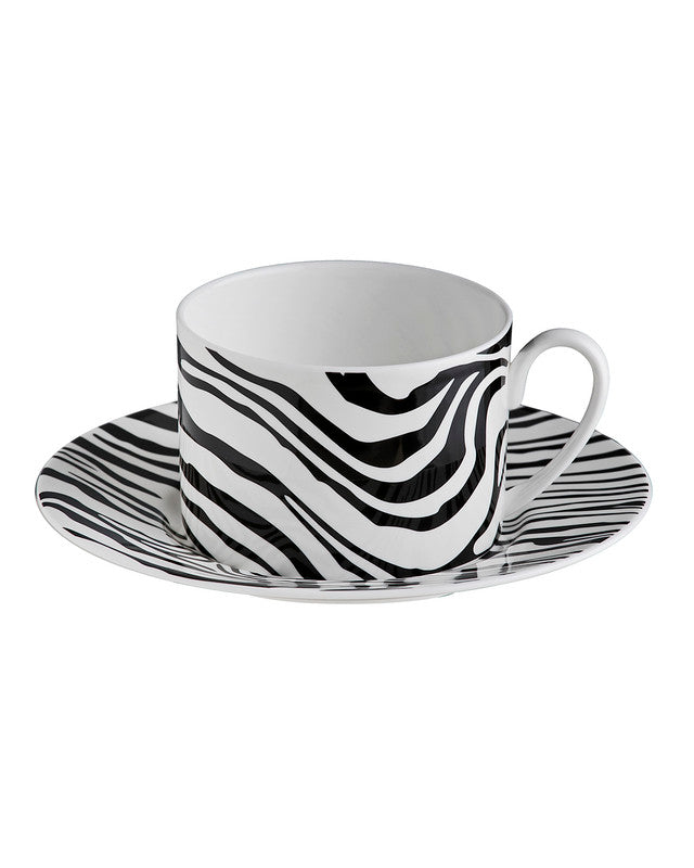 Roberto Cavalli Home Zebrage tea cups & saucers