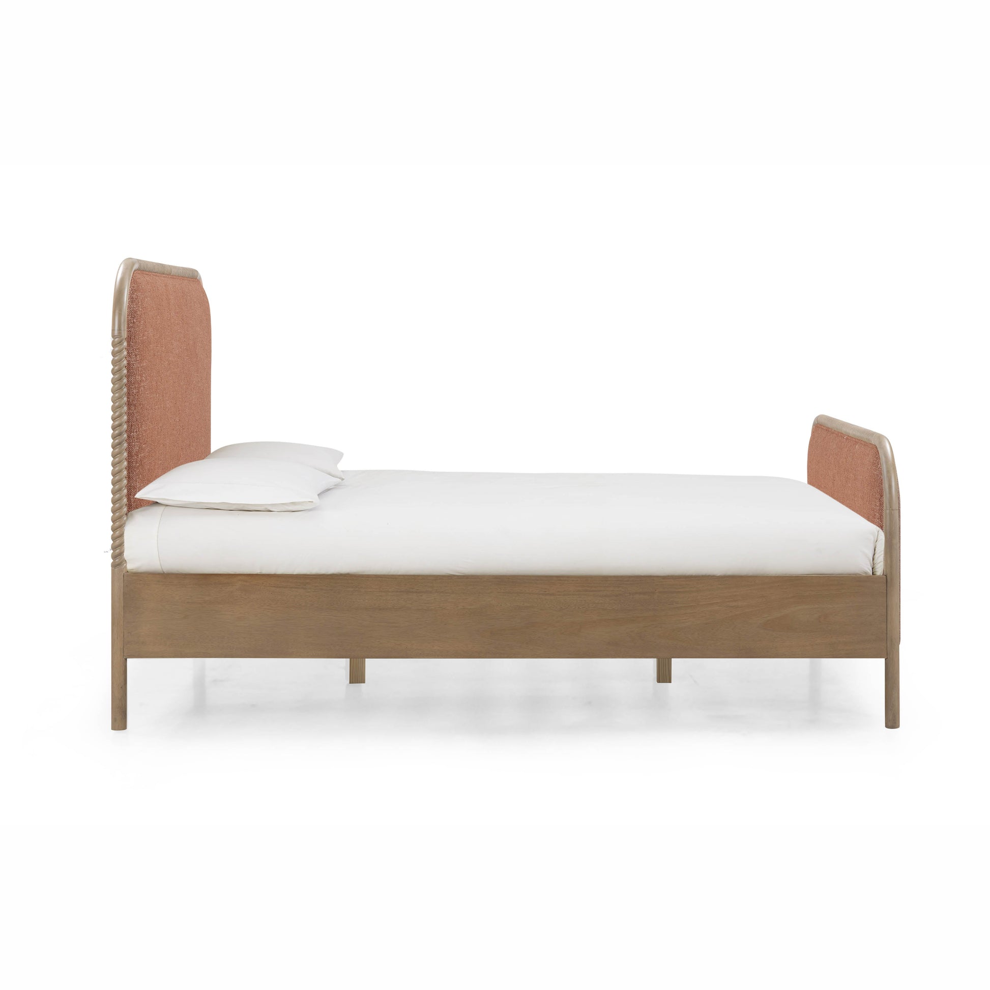 Hatia Basketweave Panel Sienna Red Queen Bed by Tov Furniture
