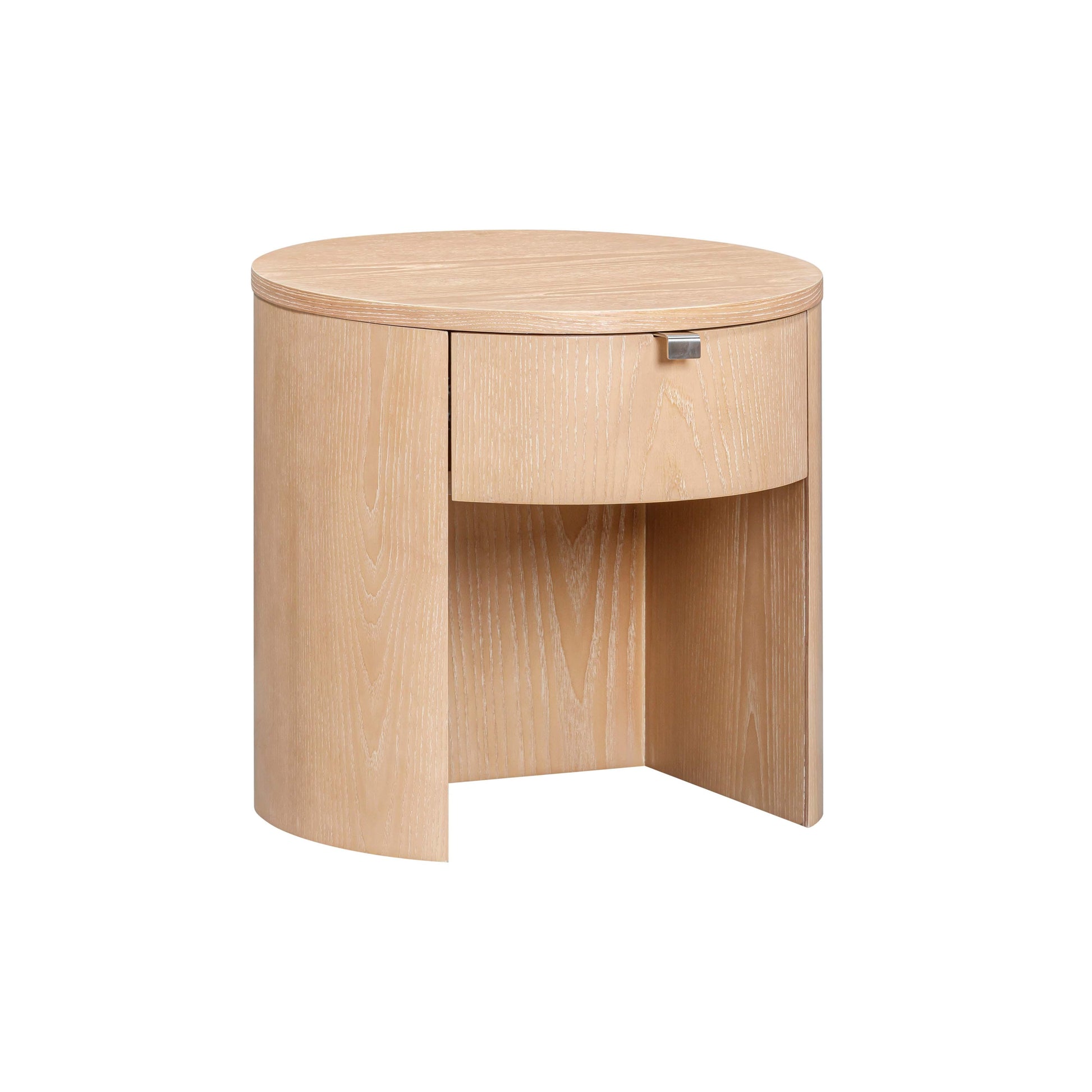 Marlow Natural Wood Round Nightstand by TOV