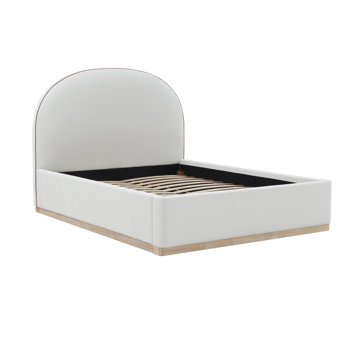 Marlow Cream Performance Velvet Queen Bed by TOV Furniture – photo 2 of 11