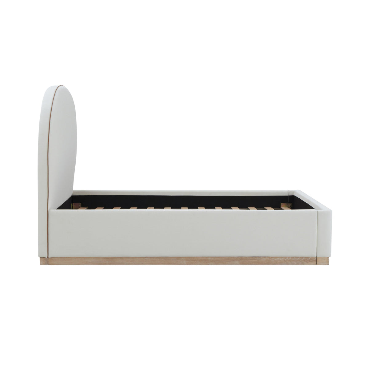 Marlow Cream Performance Velvet Queen Bed by TOV Furniture – photo 3 of 11