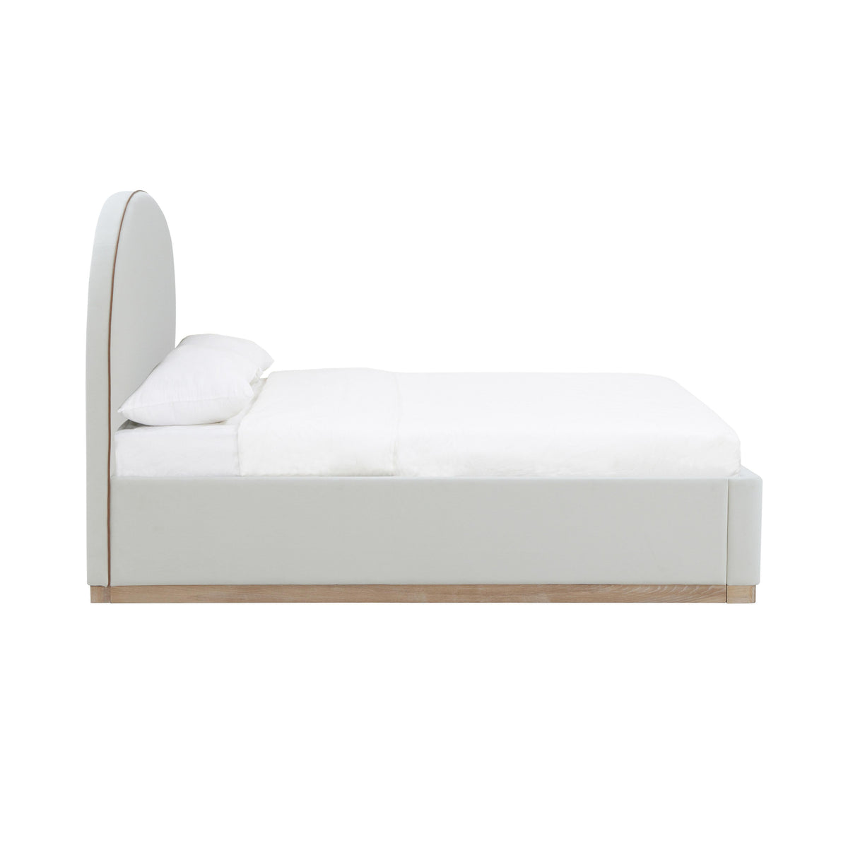 Marlow Cream Performance Velvet Queen Bed by TOV Furniture – photo 4 of 11