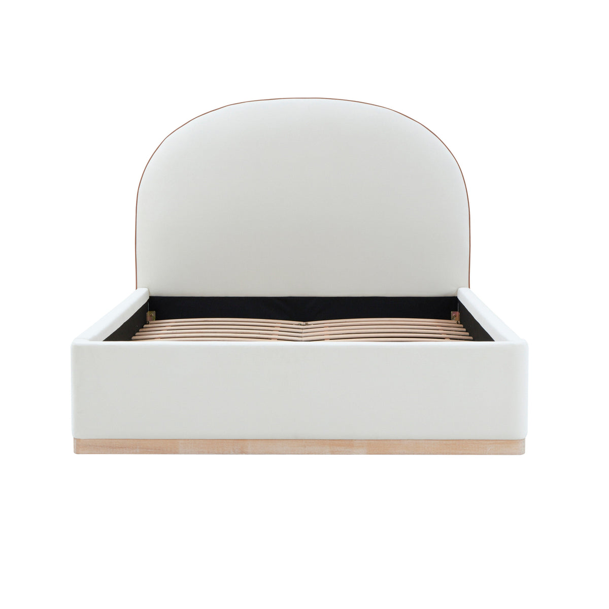 Marlow Cream Performance Velvet Queen Bed by TOV Furniture – photo 5 of 11