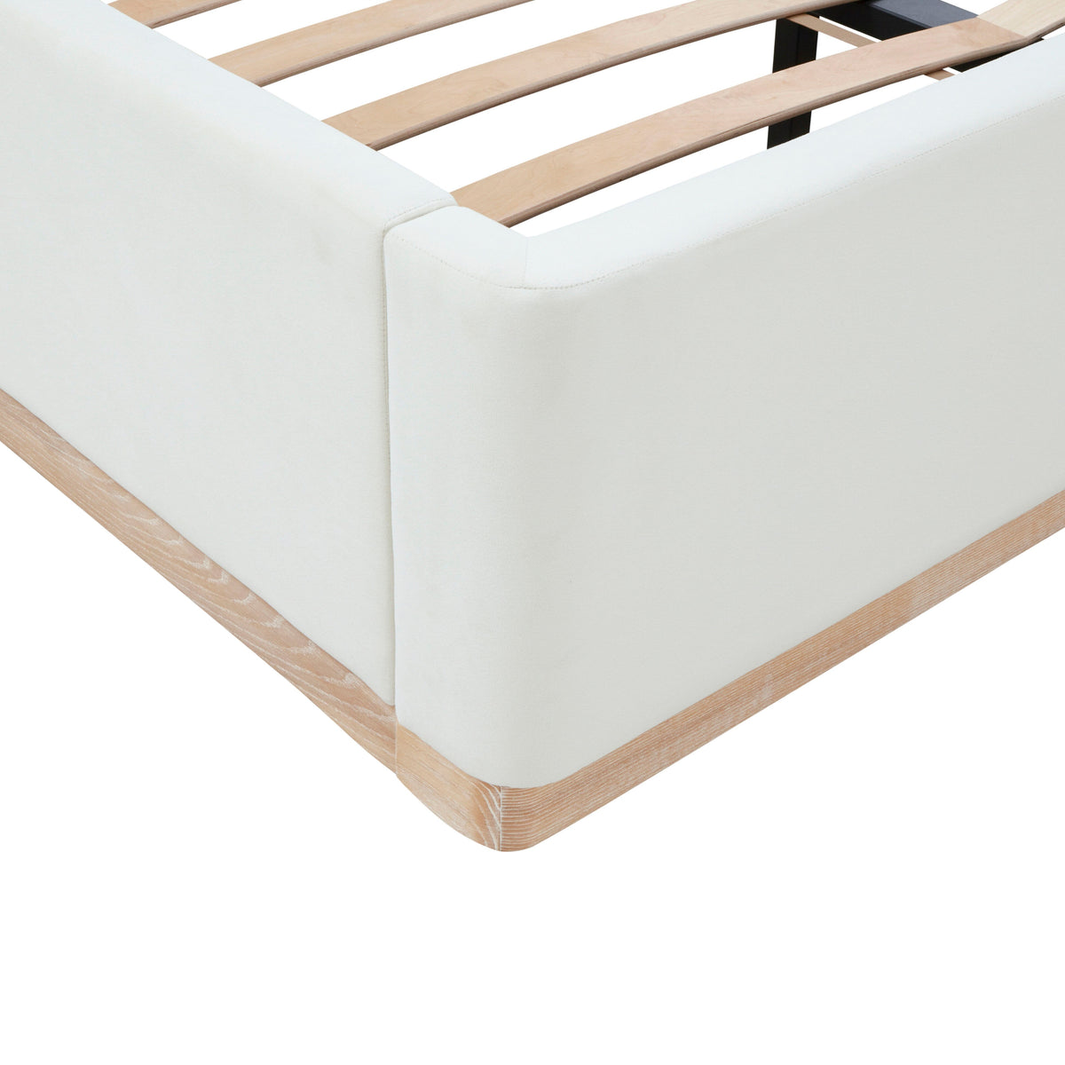 Marlow Cream Performance Velvet Queen Bed by TOV Furniture – photo 7 of 11