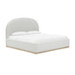 Marlow Cream Velvet King Bed by TOV