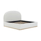 Marlow Cream Velvet King Bed by TOV