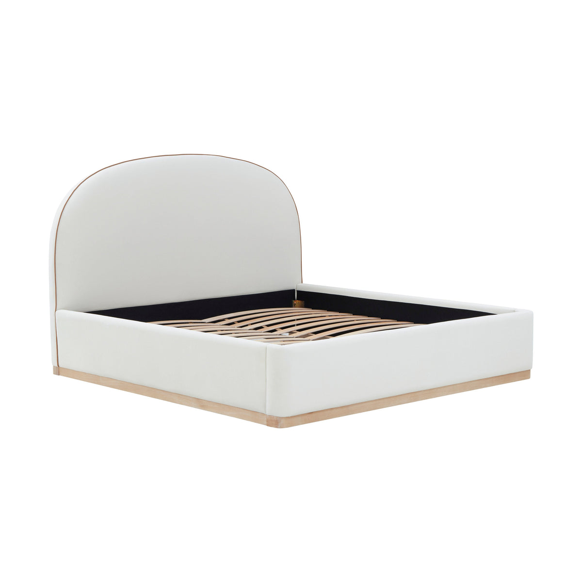 Marlow Cream Performance Velvet King Bed by TOV Furniture – photo 2 of 11