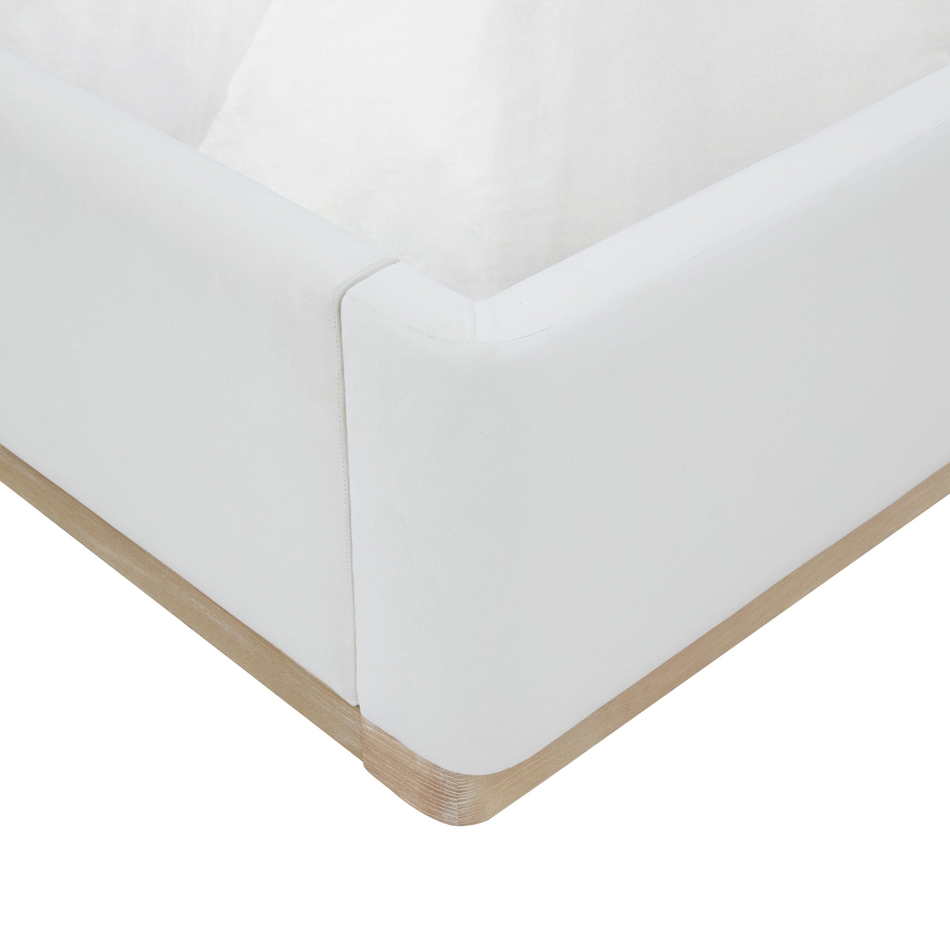 Marlow Cream Velvet King Bed by TOV