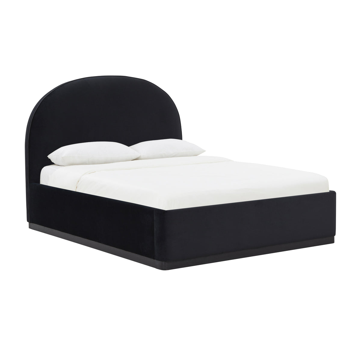 Marlow Black Performance Velvet Queen Bed by TOV Furniture – photo 1 of 12
