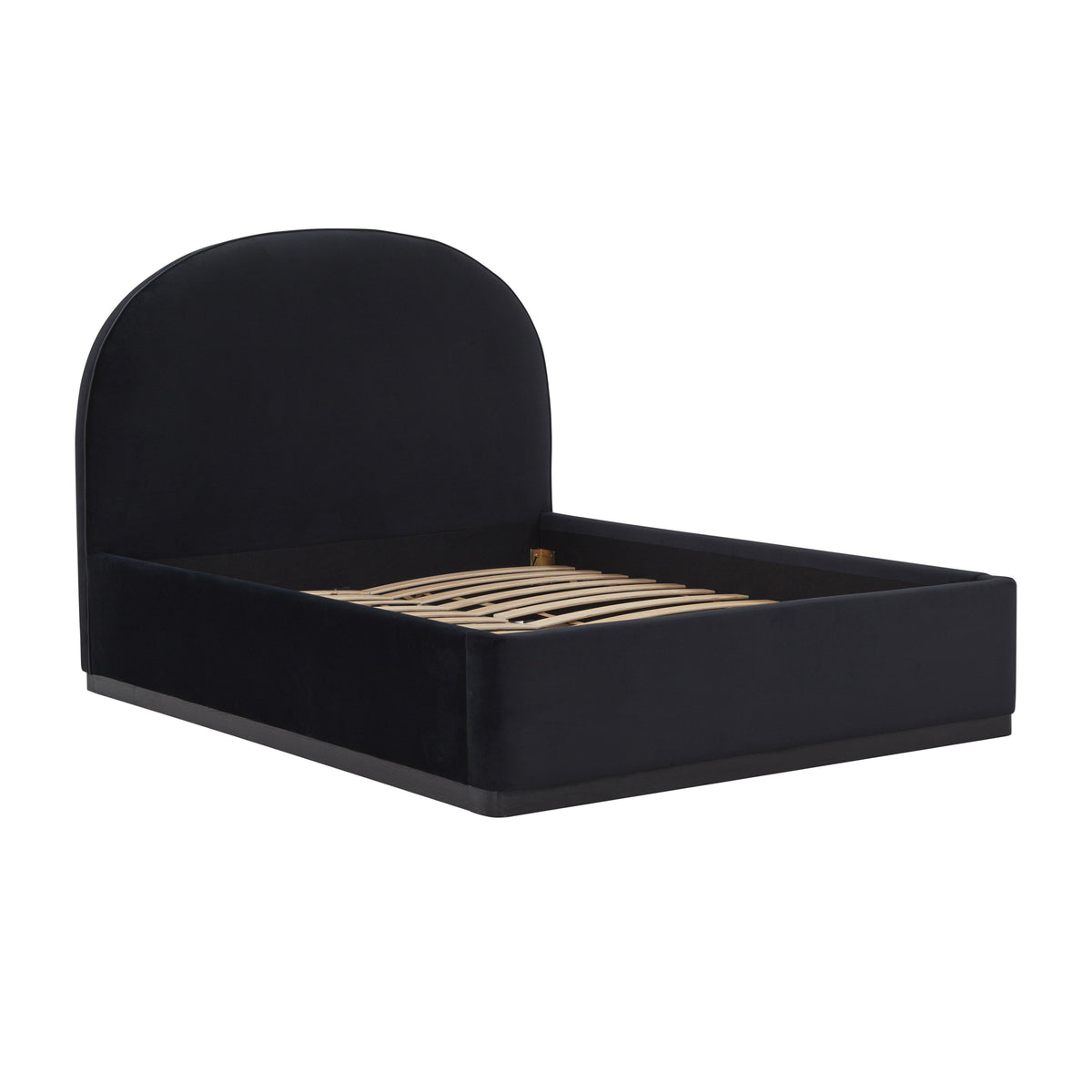 Marlow Black Performance Velvet Queen Bed by TOV Furniture – photo 2 of 12