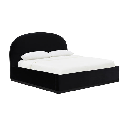 Marlow Black Velvet King Bed by TOV