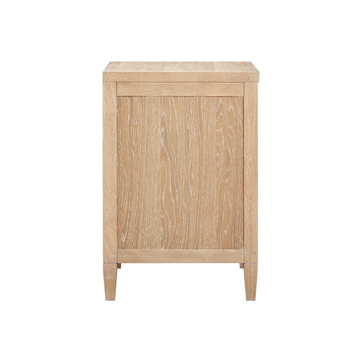 Bristol Park 30" Whitewashed Oak Wood 2-Drawer Nightstand Natural by Tov Furniture