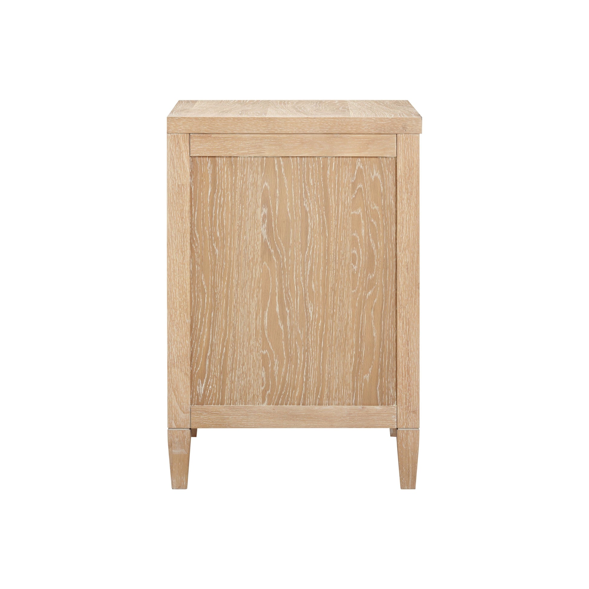 Bristol Park 30" Whitewashed Oak Wood 2-Drawer Nightstand Natural by Tov Furniture