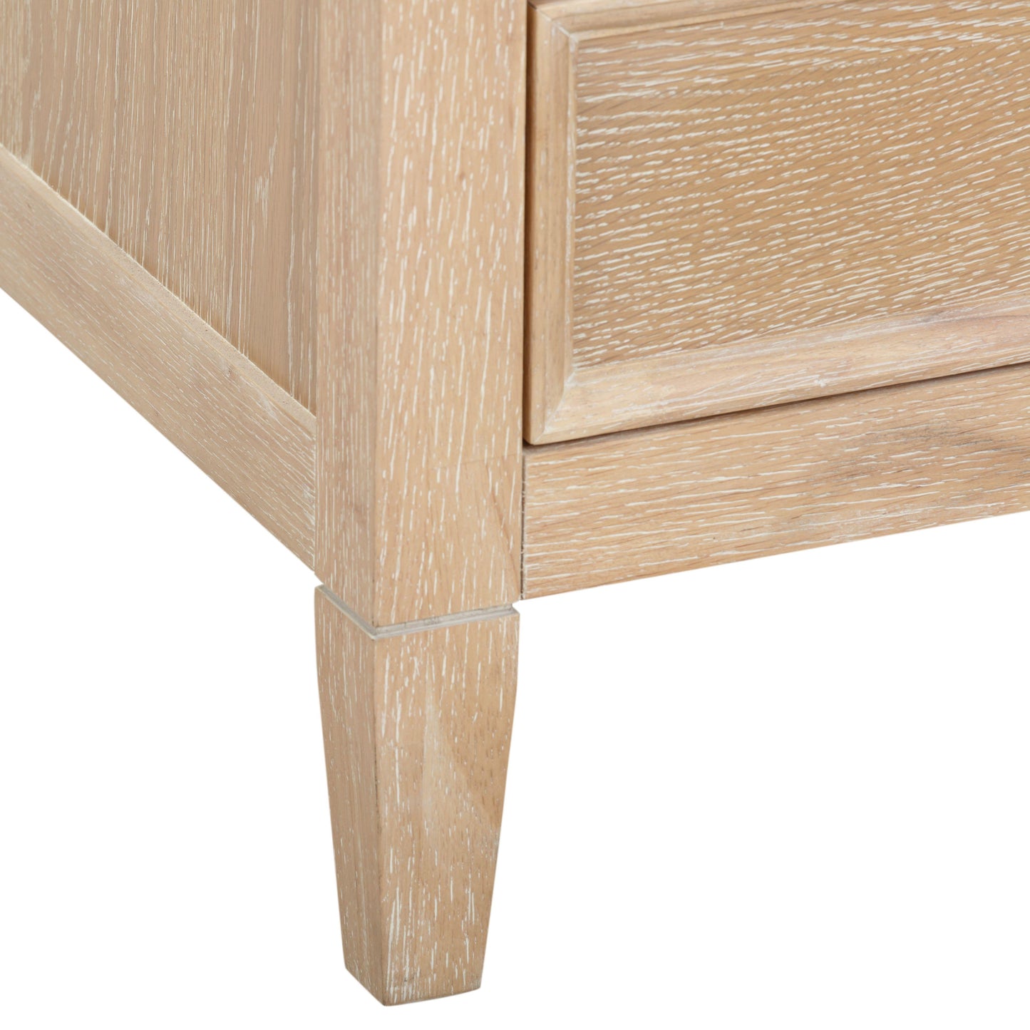 Bristol Park 30" Whitewashed Oak Wood 2-Drawer Nightstand Natural by Tov Furniture