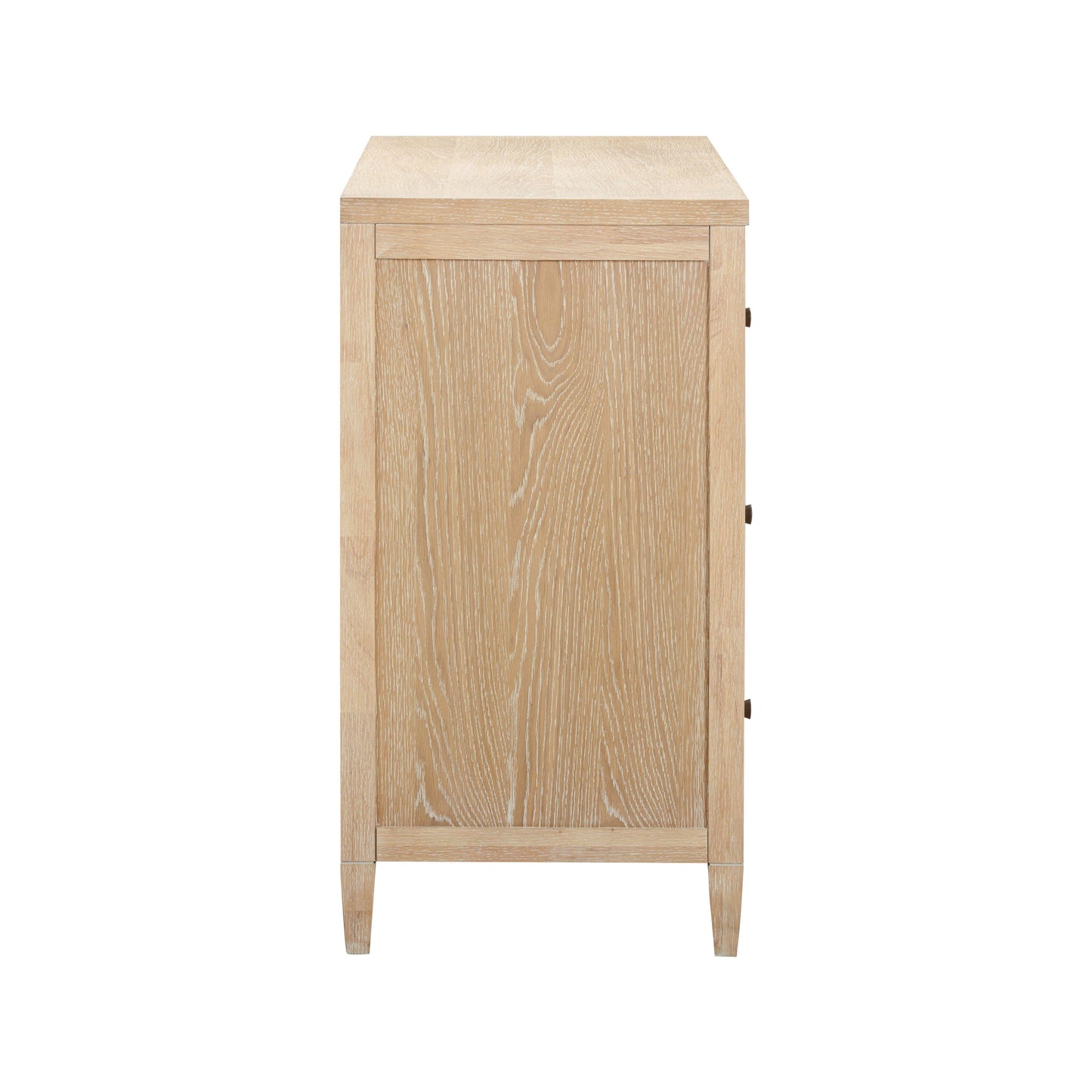 Bristol Park 62" Whitewashed Oak Wood 6-Drawer Dresser Natural by Tov Furniture