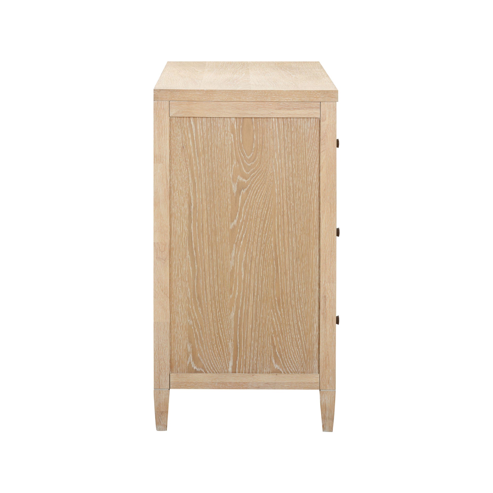 Bristol Park 62" Whitewashed Oak Wood 6-Drawer Dresser Natural by Tov Furniture