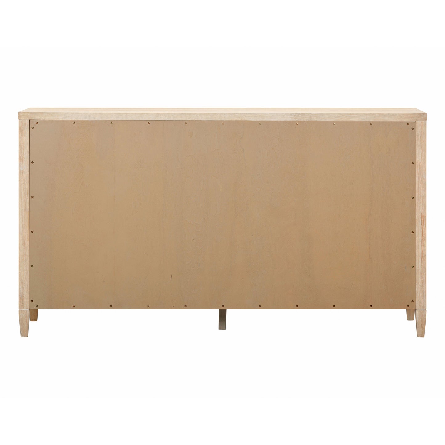 Bristol Park 62" Whitewashed Oak Wood 6-Drawer Dresser Natural by Tov Furniture